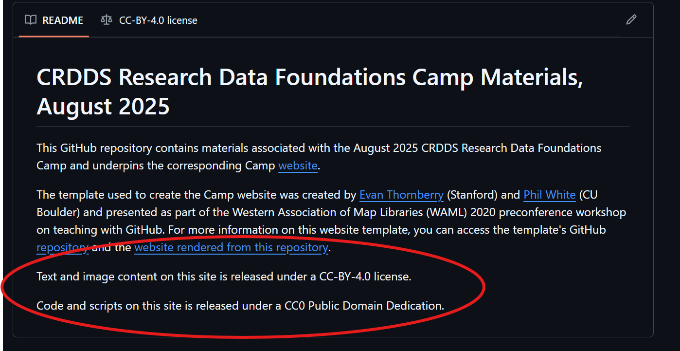 screenshot of license choosing on GitHub